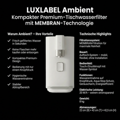 Ambient - Wasserfilteranlage - Tischwasserfilter