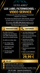LUX LABEL Filterwechsel – Video Service
