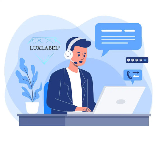 Kundenservicemitarbeiter mit Headset.