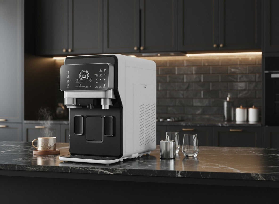 Osmoseanlage mit Umkehrosmosefilter Kaffeefunktion & Eiswürfel – Cafe Eis – Wasserfilter für Küche